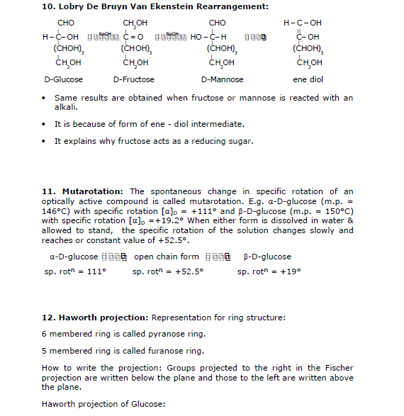CBSE Class 12 Chemistry Biomolecules Chapter Notes